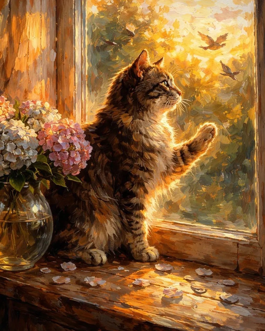 The Curious Window Cat