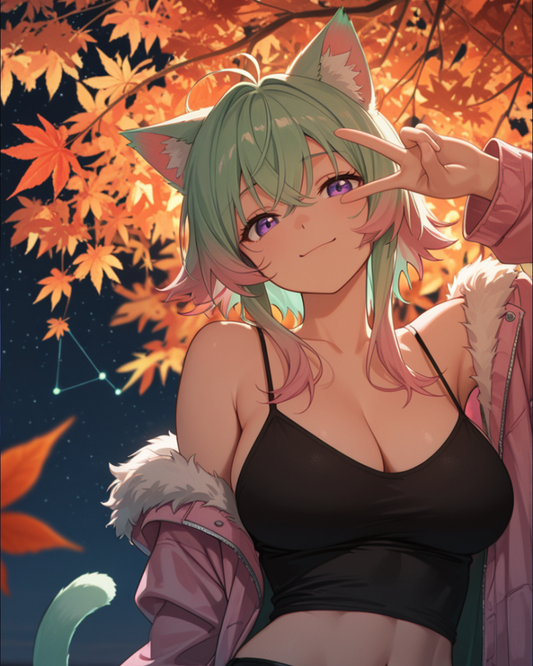 Autumn Paws & Purple Eyes