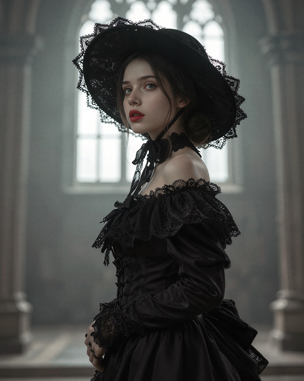 القديسة ذات الدانتيل الأسود