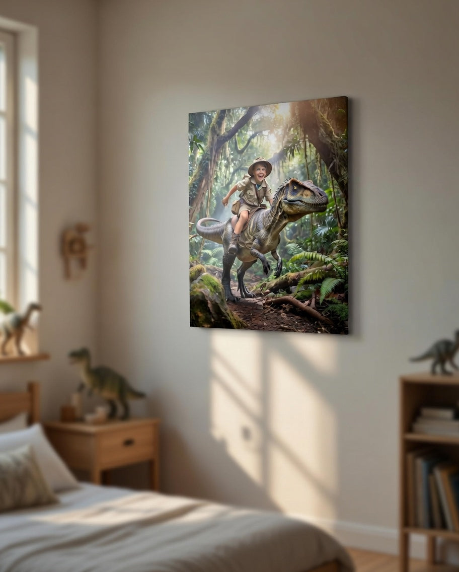 صبي وديناصوره