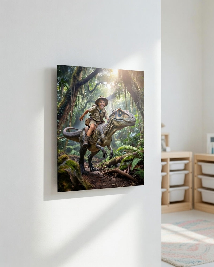 صبي وديناصوره